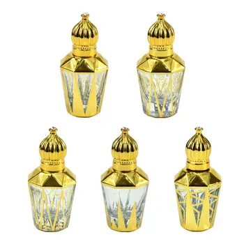 10/11/12/13/15ml Draagbare Essentiële Olie Roller Fles Gouden Kroon Vorm Navulbare Parfum Flessen Goede Afdichting Lege Container