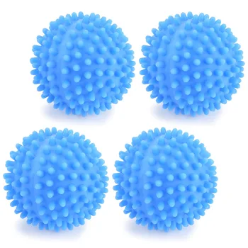 4 stuks/Set Blauwe PVC-Herbruikbare Droger Ballen Wasserij Bal Wassen Drogen Wasverzachter Bal voor Thuis Kleding Reinigen van Gereedschap