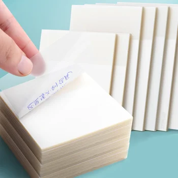 50 Vellen/pad Transparant Sticky Notes Pad Waterdichte Zelfklevende Heldere Memo Bericht Herinnering Home Office schoolbenodigdheden