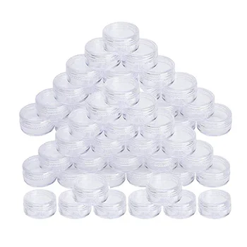 50Pcs/Set 5g Lege Potten Hervulbare Flessen Cosmetische Potten Make-up Container Kleine Ronde Fles Crème Pot-Serie Parfum Gel Pack
