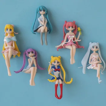 Creatieve Leuke Sailor Moon Japanse Anime 3D Koelkast Magneten stripfiguur Magnetische Sticker Koelkast Decoratie Souvenir