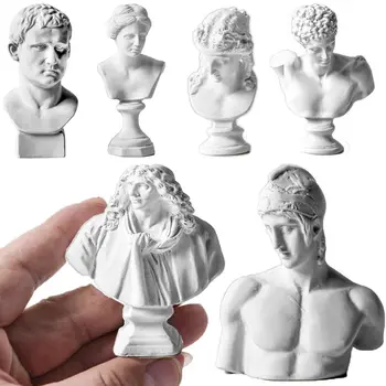 De Griekse Mythologie Beeldjes Van Gips Portretten Buste Mini Gips Standbeeld Tekening Praktijk Ambachten Gipsen Sculptuur Nordic Home Decor