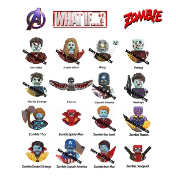 Disney Wat Als Zombie Superheld Bouwstenen Thanos Spiderman Iron Man En Captain America Arts Vreemde Actie Figuren Kid Speelgoed