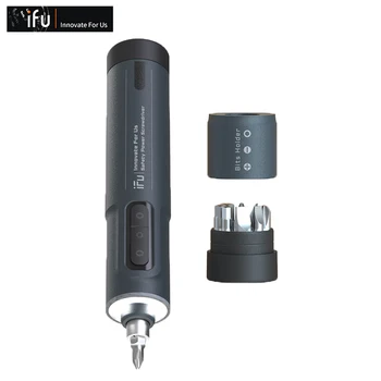Elektrische Mini-Schroevendraaier USB Dual Speed Li-ion Accu met Bits Opslag Base Meubilair Vergadering Repaire 9pcs S2 6.3*25 mm Bits