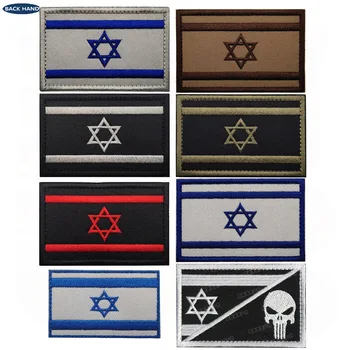Geborduurde Patch van Israëlische Vlag Doek Met Armband Naaien Patch voor Kleding Vlekken op Kleding Borduren Kleding Militaire