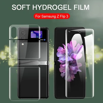 Hydrogel Film Voor de Samsung Galaxy Z Flip 3 Voorkant Achterkant Film Full Cover Screen Protector Film Voor Samsung Z Flip 5 flip4 Zachte Film