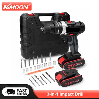 KKMOON 3-in-1 Elektrische klopboormachine Mini-Schroevendraaier Aanpassing 25 Gears of Koppels boormachine Gereedschap voor Houtbewerking