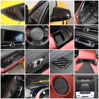 Voor Toyota GR Supra A90 19-22 ABS carbon middenconsole bedieningspaneel navigatie frame trim Auto Accessrories interieur kit