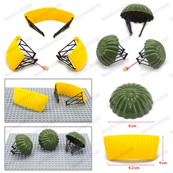 WO2 battlefield militaire bouwstenen parachute-uitrusting PUBG Speciale politie-Air raid DIY Cijfers giften van Kerstmis Mini speelgoed